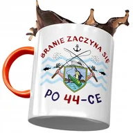 Kubki - Kubek Pomarańczowy na Urodziny 44 44te 44-te z Nadrukiem ze Zdjęciem + Opakowanie na prezent (wzór 04) - miniaturka - grafika 1