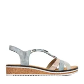 Sandały damskie - Sandały Rieker CEO-V36G4-40 Niebieski - miniaturka - grafika 1