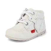 Botki damskie - Kickers Unisex Dziecięce Kick Hi Zip botki, biały - 18 EU - miniaturka - grafika 1