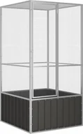 Klatki i wyposażenie dla ptaków - vidaXL vidaXL Woliera, antracytowa, 111x107x211,5 cm, galwanizowana stal - miniaturka - grafika 1