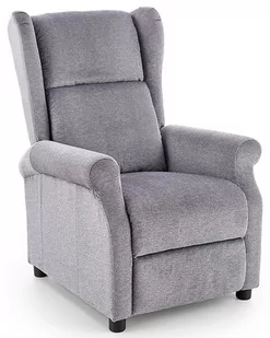 Rozkładany fotel wypoczynkowy ELIOR Alden, szary, 92-160x75x107-83 cm - Fotele - miniaturka - grafika 1