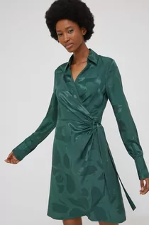 Sukienki - Answear Lab Lab sukienka kolor zielony mini prosta - grafika 1