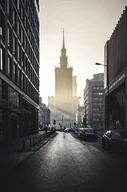 Plakaty - Plakat, Warszawa Na horyzoncie Pałac Kultury i Nauki, 40x50 cm - miniaturka - grafika 1