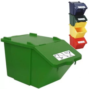 FENIKS Meva Pojemnik do sortowania odpadów piętrowy zielony 45L - Kosze na śmieci - miniaturka - grafika 1