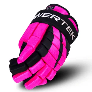 Rękawice hokejowe POWERTEK  V5.0 Black/Pink Youth 8 cali - Hokej - miniaturka - grafika 1