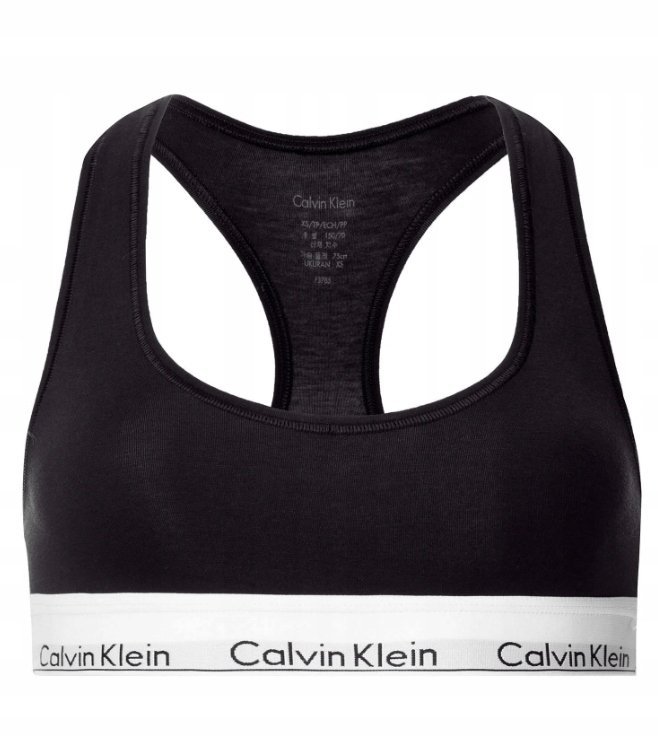 CALVIN KLEIN BIUSTONOSZ SPORTOWY CZARNY Z LOGO DAMSKI XS JSI