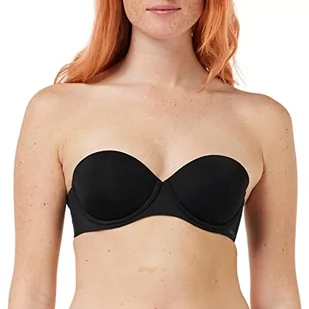 Calvin Klein Damski Biustonosz Push-Up Bez Ramiączek, Czarny, 30DD - Biustonosze - miniaturka - grafika 1