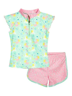 Playshoes 2-częściowy zestaw kąpielowy w kolorze zielono-jasnoróżowym - Stroje kąpielowe dla dziewczynek Playshoes 2-częściowy zestaw kąpielowy w kolorze zielono-jasnoróżowym - Stroje kąpielowe dla dziewczynek - miniaturka - grafika 1