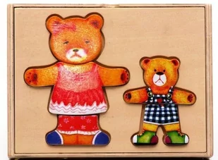 Anek Układanka drewniana w pudełku Misie - Układanki dla dzieci - miniaturka - grafika 1