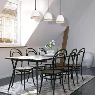 Luminex Lampa wisząca Studio 8850 lampa sufitowa żyrandol 3x60W E27 brązowa biała - Lampy sufitowe - miniaturka - grafika 1