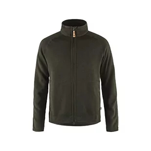 FJALLRAVEN Męska bluza polarowa Övik Zip Sweater M, zielona, L - Bluzy męskie - miniaturka - grafika 1