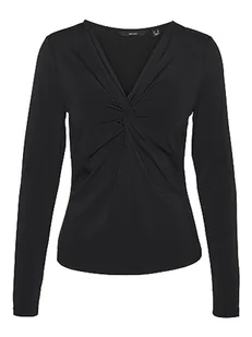 Bestseller A/S VMHEVI LS Top JRS, czarny, S - Koszulki i topy damskie - miniaturka - grafika 1