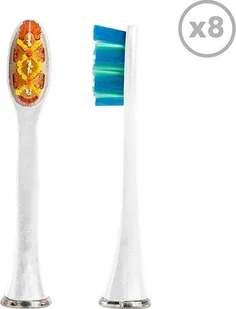 Końcówka Smiley Końcówki do szczoteczki sonicznej Smiley Pro Pro White 8 szt. biały - Końcówki do szczoteczek elektrycznych - miniaturka - grafika 1