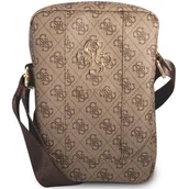 Torby na laptopy - Guess Torba GUTB8G4GFBR 8" brązowa brown 4G Big Metal Logo - miniaturka - grafika 1