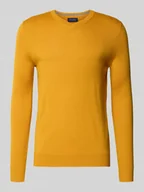 Swetry męskie - Sweter z dzianiny z mieszanki wełny z dekoltem w serek - miniaturka - grafika 1