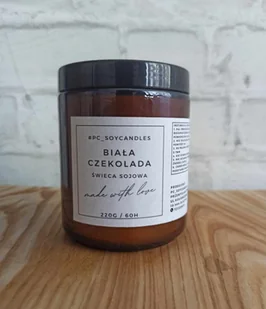 Świeca Sojowa Zapachowa Biała Czekolada 250ml 60h Drewniany knot - Świece - miniaturka - grafika 1