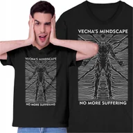 Koszulki męskie - Koszulka Unknown Pleasures Stranger Things Vecna Mindscape Mind Lair - miniaturka - grafika 1