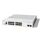 Pozostałe akcesoria sieciowe - - Cisco - Cisco Catalyst 1300-16FP-2G - Switch - C3 - Zarządzany - 16 x 10/100/1000 (PoE+) + 2 x Gigabit Ethernet SFP - Możliwość montażu na - miniaturka - grafika 1