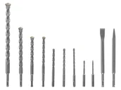 Wiertła - PARKSIDE® Zestaw wierteł do kamienia, cegły i betonu lekkiego (Zestaw wierteł udarowych i dłut, 11 elementów) - miniaturka - grafika 1