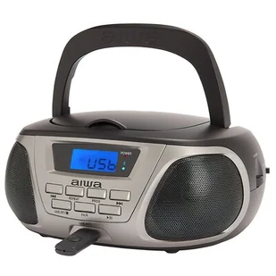 Aiwa BBTU-300TN czarno-srebrny - Radioodtwarzacze - miniaturka - grafika 1