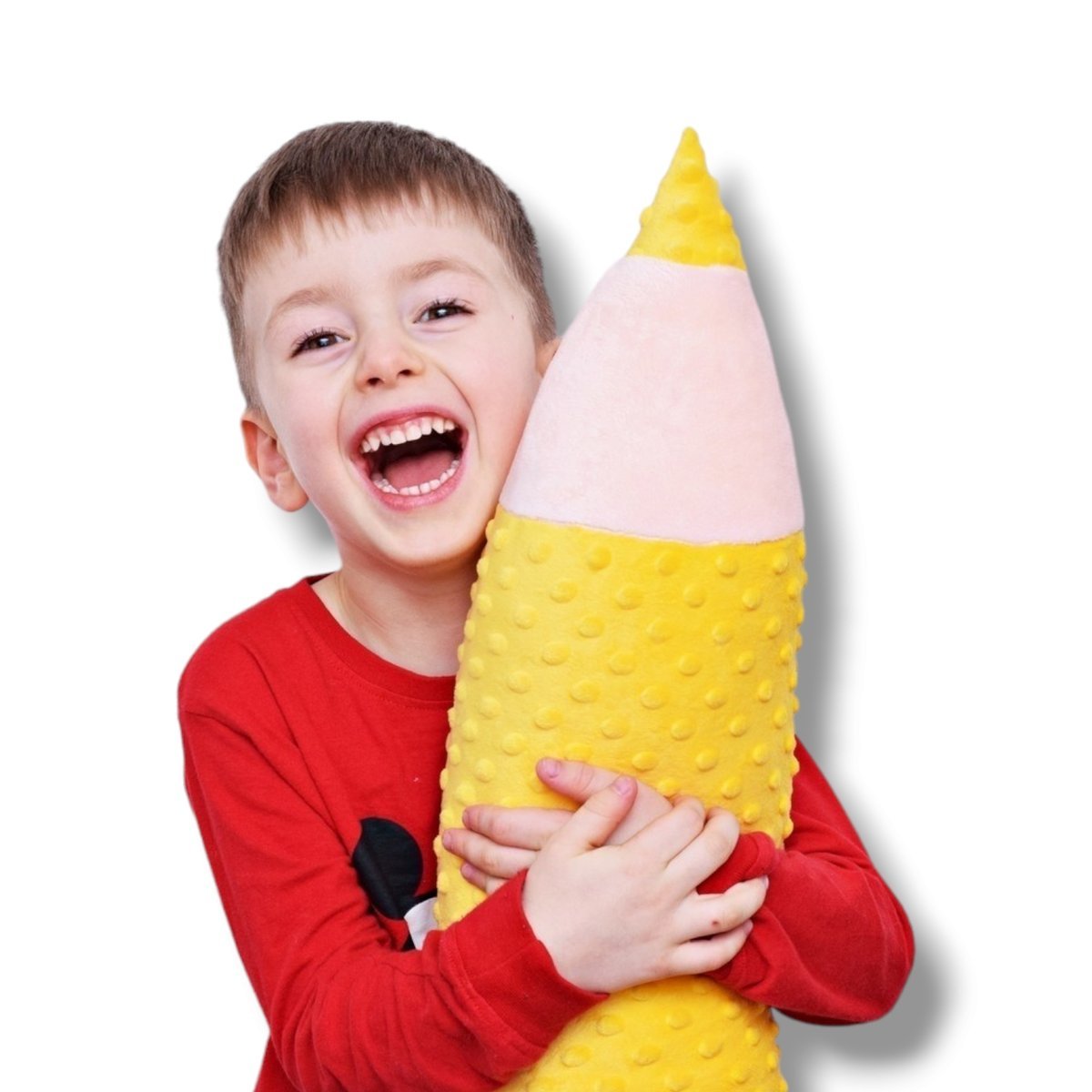 Kredka pluszowa zagłówek długa poduszka ochraniacz żółta