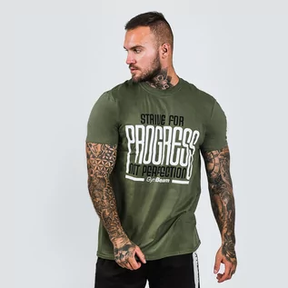 Koszulki sportowe męskie - GymBeam Męska koszulka Military Green - grafika 1