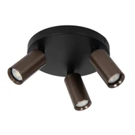 Lampy sufitowe - Potrójna lampa sufitowa RITMO 09942/13/97 metalowa tuba brązowa - miniaturka - grafika 1