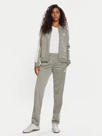 Dresy damskie - adidas Dres Essentials 3-Stripes JX0509 Zielony Regular Fit - miniaturka - grafika 1