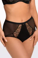 Majtki damskie - Bella Misteria Figi Północna Nuta 118 Tiulowe z haftem Czarny XL - miniaturka - grafika 1