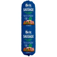 Mokra karma dla psów - Brit Sausage Chicken turkey & pea 800 g - miniaturka - grafika 1