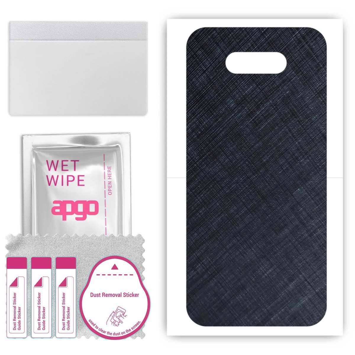 Folia naklejka skórka strukturalna na TYŁ do LG Q31 - Tytan Niebieski - apgo SKINS