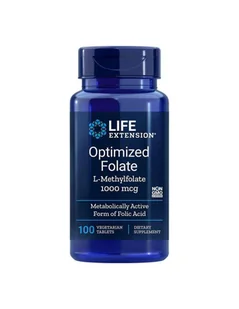 LIFE EXTENSION LIFE EXTENSION Optimized Folate L-Methylfolate 1000mcg 100vegtabs - Witaminy i minerały dla sportowców - miniaturka - grafika 2