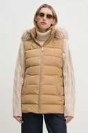 Kamizelki damskie - Tommy Hilfiger bezrękawnik puchowy damski kolor brązowy zimowy WW0WW43634 - miniaturka - grafika 1