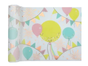 Bieżnik urodzinowy Happy Birthday - 30 cm x 3 m - 1 szt. - Dekoracje i nakrycia stołu na imprezę - miniaturka - grafika 1