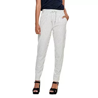 Spodnie damskie - ONLY spodnie damskie poptrash, wielokolorowy (Cloud Dancer Stripes:black), S x 30L - grafika 1