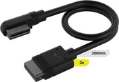 Kable komputerowe i do monitorów - Corsair Cable Corsair iCUE LINK Kit 90° 2x20cm black - miniaturka - grafika 1