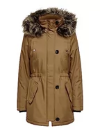 Płaszcze damskie - Bestseller A/S Damska parka zimowa ONLIRIS CC 2023 OTW płaszcz, Toasted Coconut/Detail:Brown FUR, XS, Toasted Coconut/Detail:BROWN FUR, XS - miniaturka - grafika 1