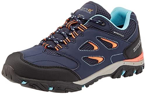 Regatta Unisex Baby Holcombe Iep Low Jnr buty trekkingowe, Granatowy Ognisty Koral - 20 EU