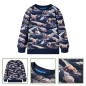 Bluzy dla dziewczynek - Bluza dziecięca - granatowa - 116 - Bluza Dla Dziecka - miniaturka - grafika 1