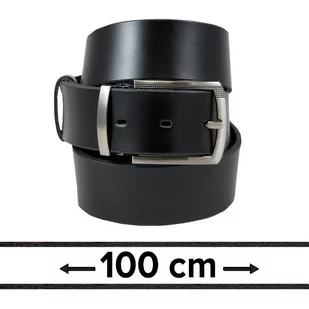 Pasek do Spodni, Czarny 100 cm -ZET- Skórzany, Elegancki, Męski, Możliwość Skrócenia - Zet - Paski - miniaturka - grafika 1