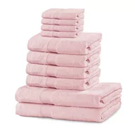 Ręczniki - DecoKing DecoKing - Komplet Ręczników Bawełnianych Pudrowo różowy MARINA GŁADKIE - 2*70x140+4*50x100+4*30X50 - miniaturka - grafika 1