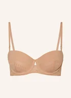 Biustonosze - Calvin Klein Biustonosz Balkonetka Minimalist Lace beige - miniaturka - grafika 1