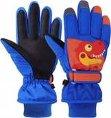 Rękawiczki dla dzieci - Rękawiczki dziecięce narciarskie sportowe r. S na 4- 6 lat Kolor Niebieski - miniaturka - grafika 1