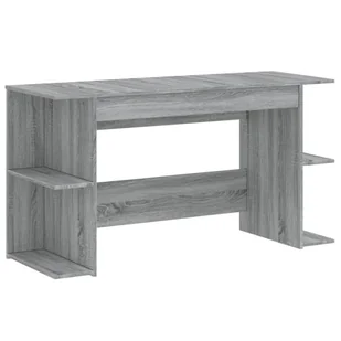 vidaXL Biurko, szary dąb sonoma, 140x50x75 cm, materiał drewnopochodny - Biurka - miniaturka - grafika 1