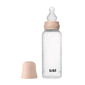 Butelki dla niemowląt - BIBS BUTELKA PLASTIC PP ze smoczkiem antykolkowym z silikonu medycznego, pojemność 270 ml, BLUSH - miniaturka - grafika 1