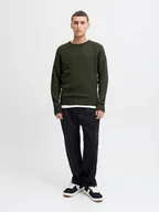 Swetry męskie - Jack & Jones Sweter w kolorze khaki - miniaturka - grafika 1