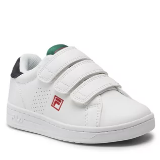 Sneakersy damskie - Fila Sneakersy Crosscourt 2 Nt Velcro Kids FFK0018.13063 White/Verdant Green - grafika 1