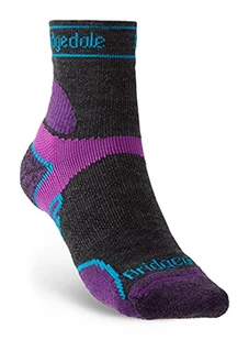 Bridgedale Skarpety unisex 710200, węgiel drzewny/fioletowy, L - Skarpetki damskie - miniaturka - grafika 1