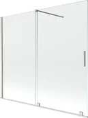 Parawany nawannowe - Mexen Velar parawan nawannowy 2-skrzydłowy rozsuwany 180 x 150 cm, transparent, nikiel szczotkowany - 896-180-000-01-97 - miniaturka - grafika 1