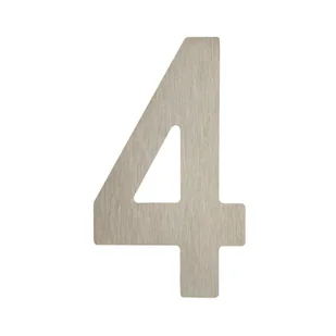 Cyfra 4 wys.5 cm plastikowa srebrna - Numery na dom - miniaturka - grafika 1